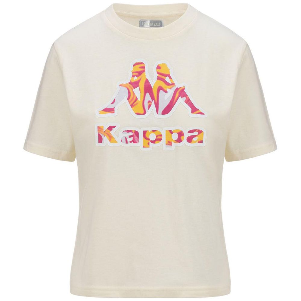 Women Kappa Logo Fiora T-Shirt White | 312908-SEM