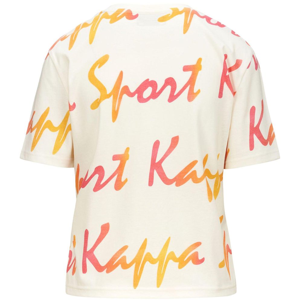 Women Kappa Logo Fradela T-Shirt White | 715683-IAD