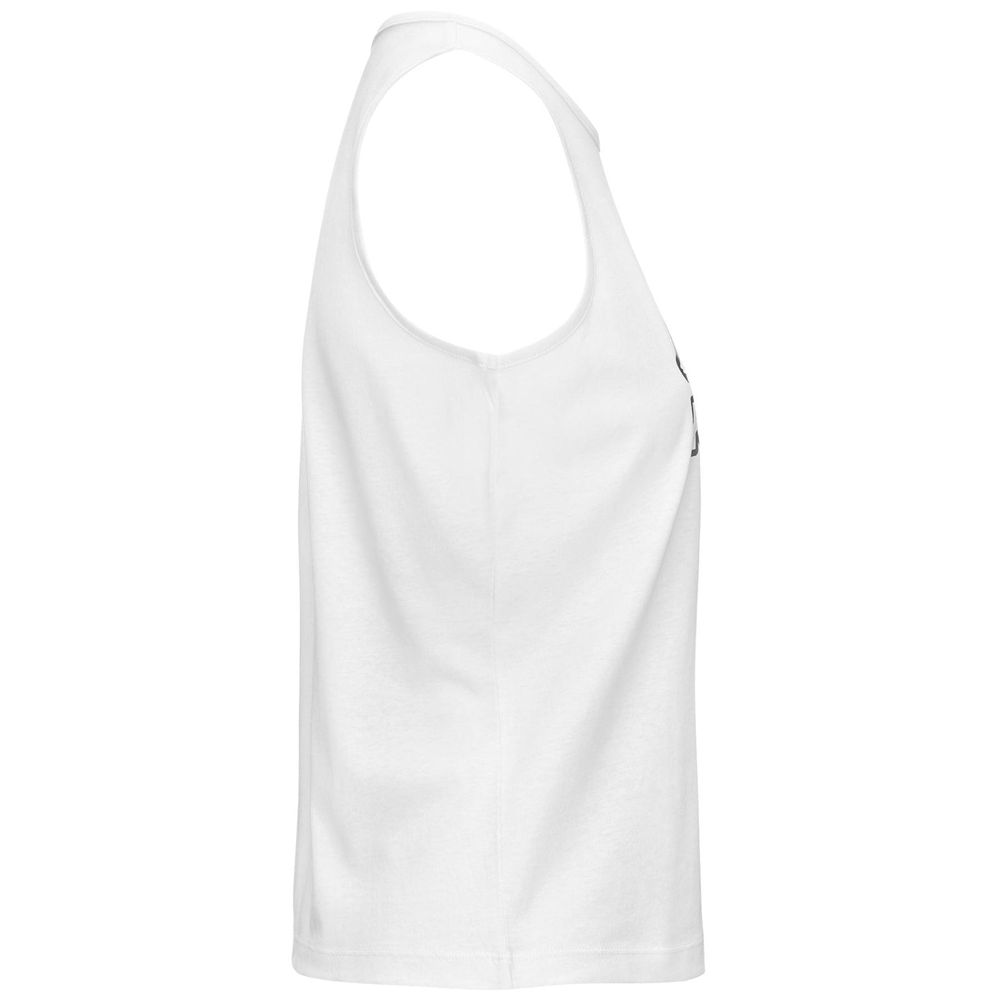 Women Kappa Logo Fria Tank Top White | 647109-RDJ