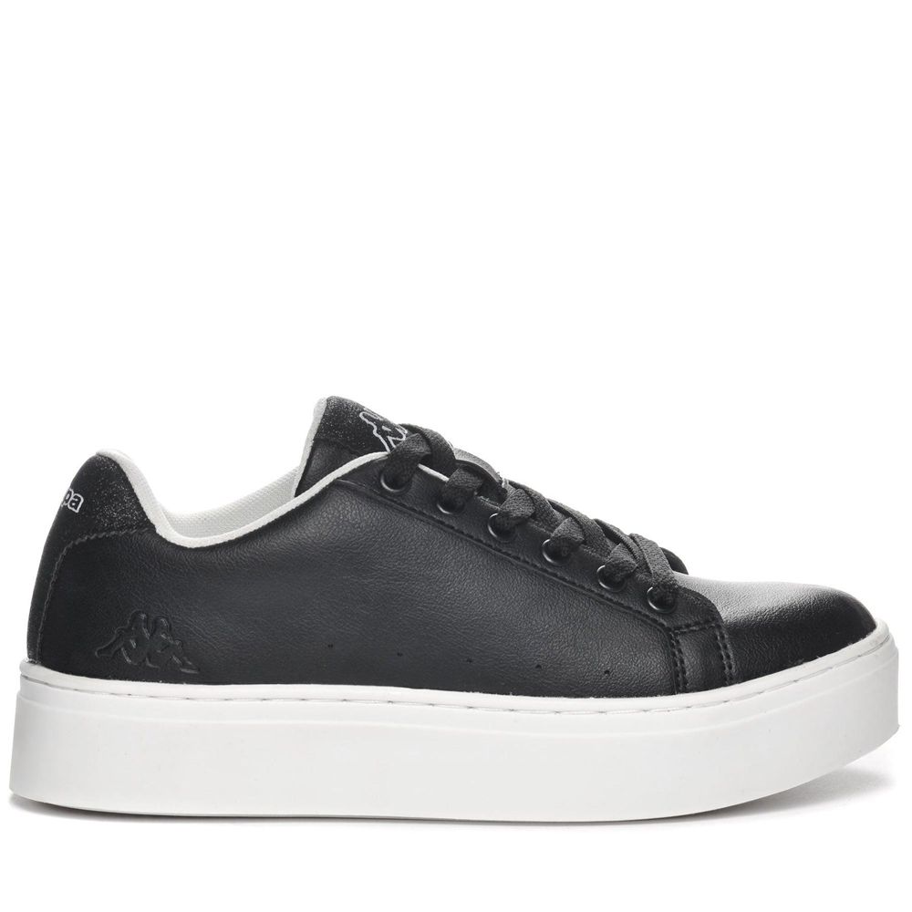 Women Kappa Logo Isabel Sneakers Black | 132485-ONB