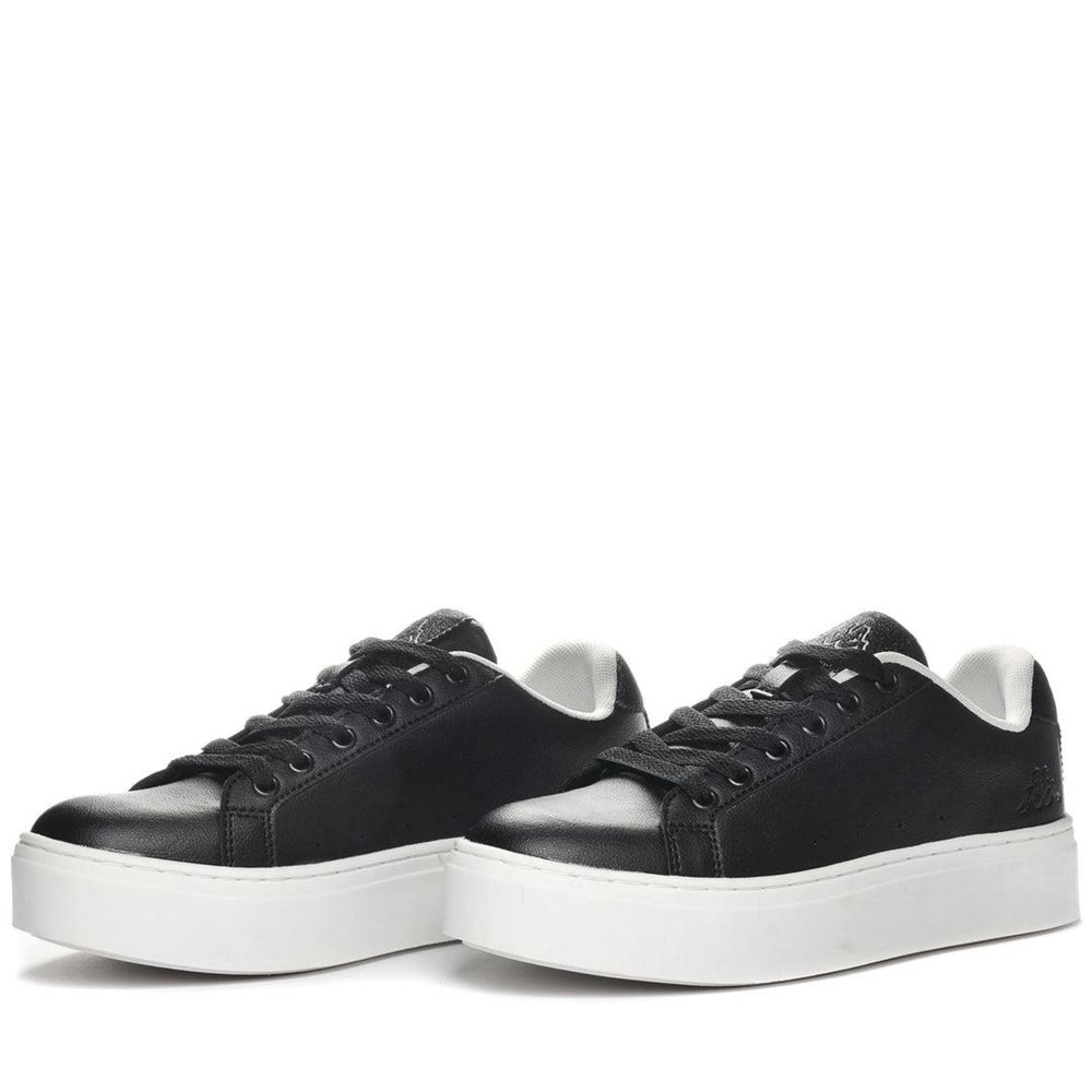 Women Kappa Logo Isabel Sneakers Black | 132485-ONB