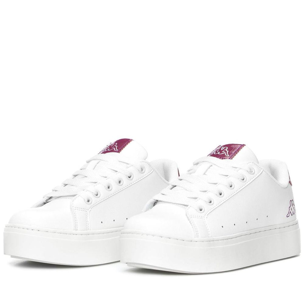 Women Kappa Logo Isabel Sneakers White | 094123-HBQ