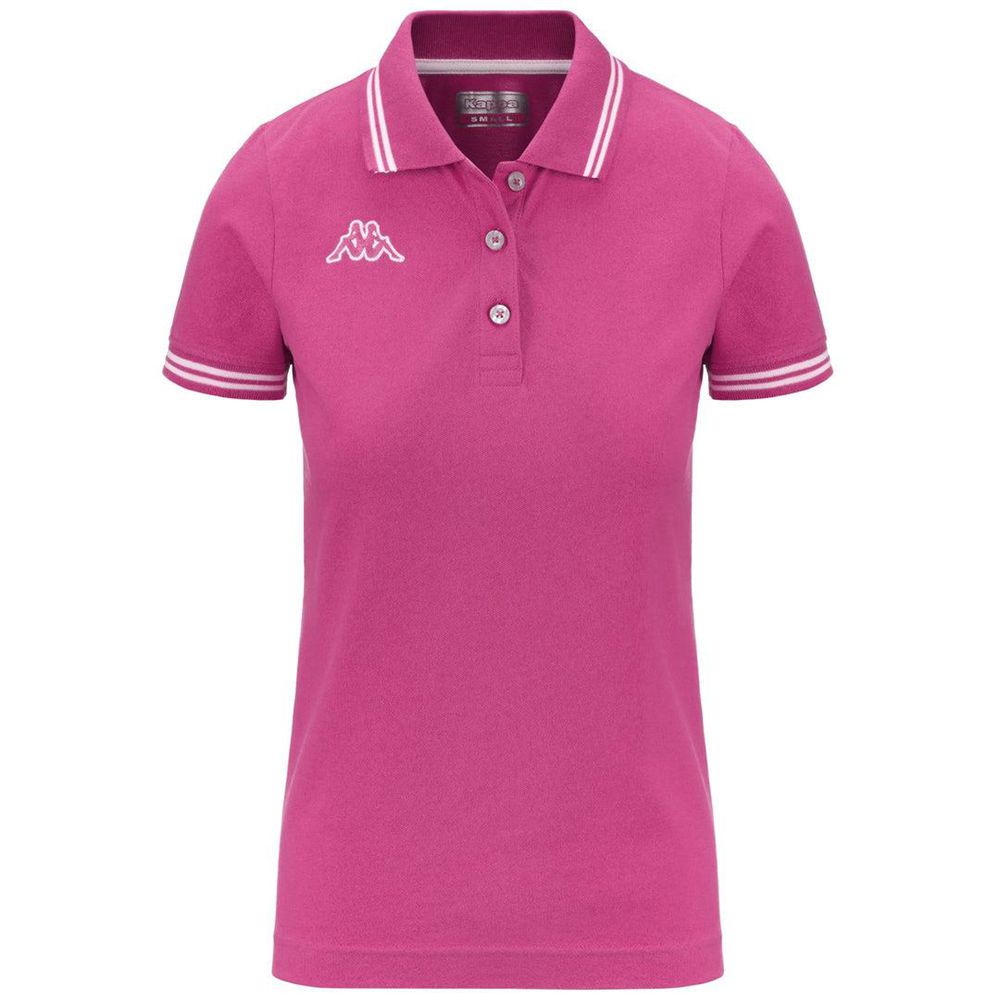 Women Kappa Logo Maltax Wss Slim Polo Shirt Pink | 187652-YRZ