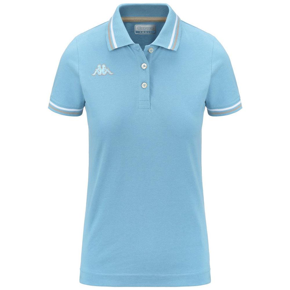 Women Kappa Logo Maltax Wss Slim Polo Shirt Blue | 674193-ZIW