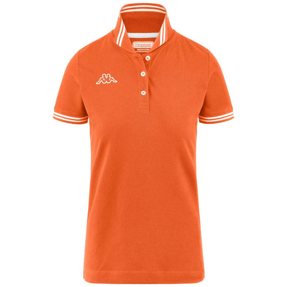 Women Kappa Logo Maltax Wss Slim Polo Shirt Orange | 403721-GIY