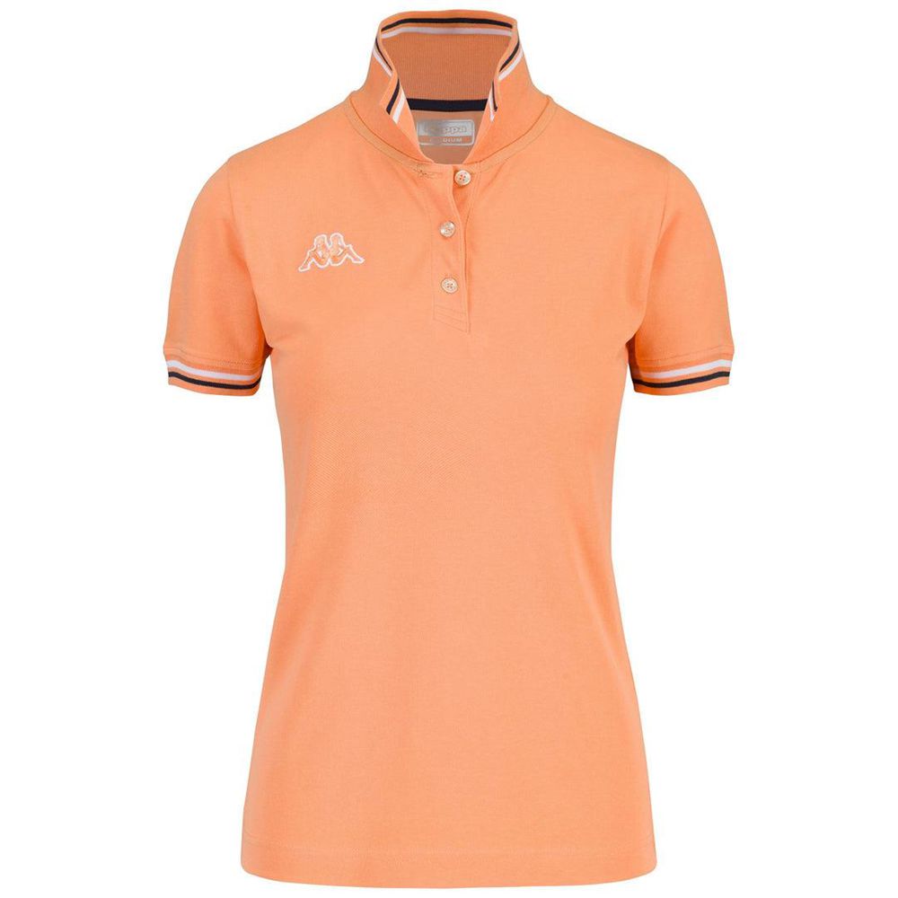 Women Kappa Logo Maltax Wss Slim Polo Shirt Orange | 780152-MVZ