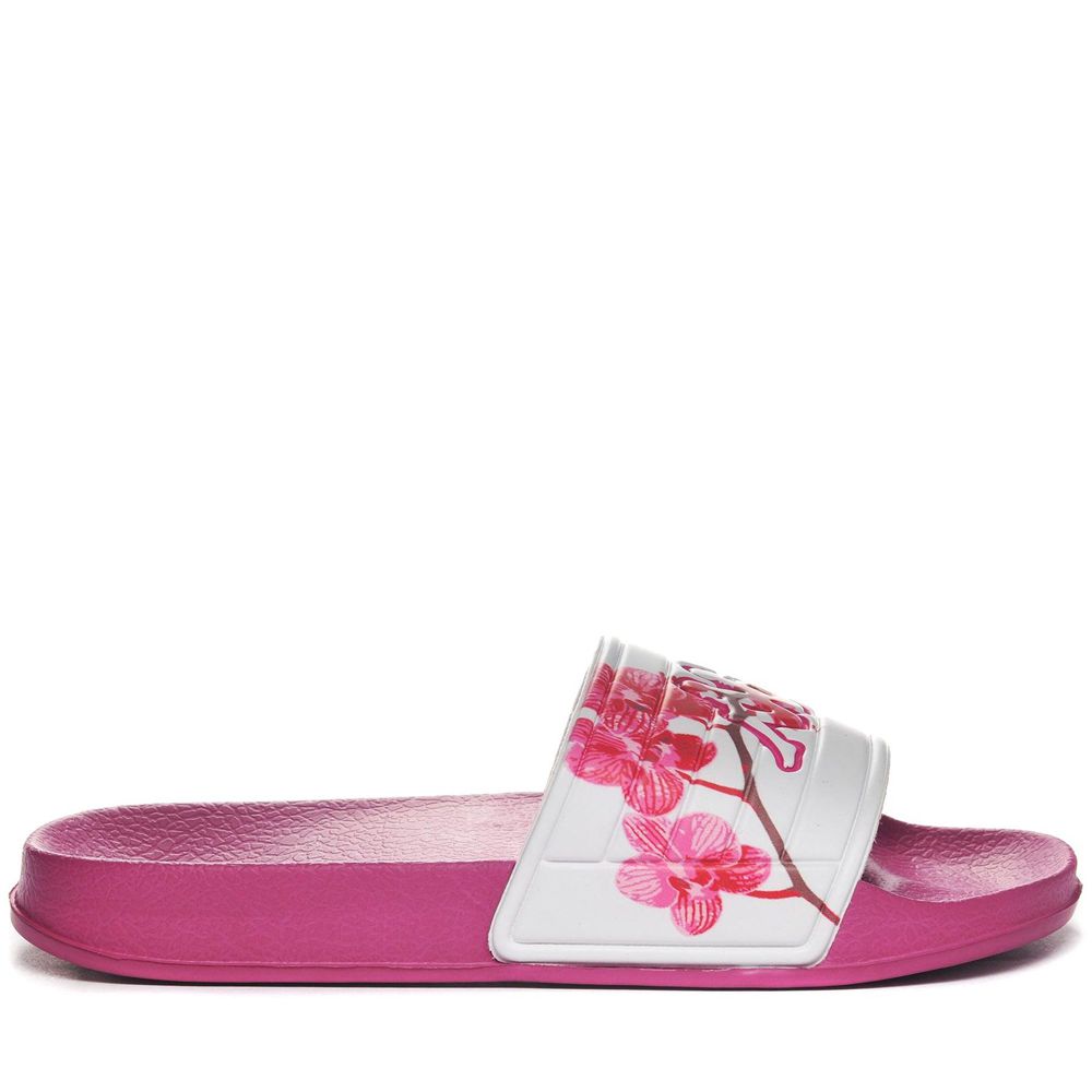 Women Kappa Logo Noles 7 Flip Flops Pink | 738619-UGF