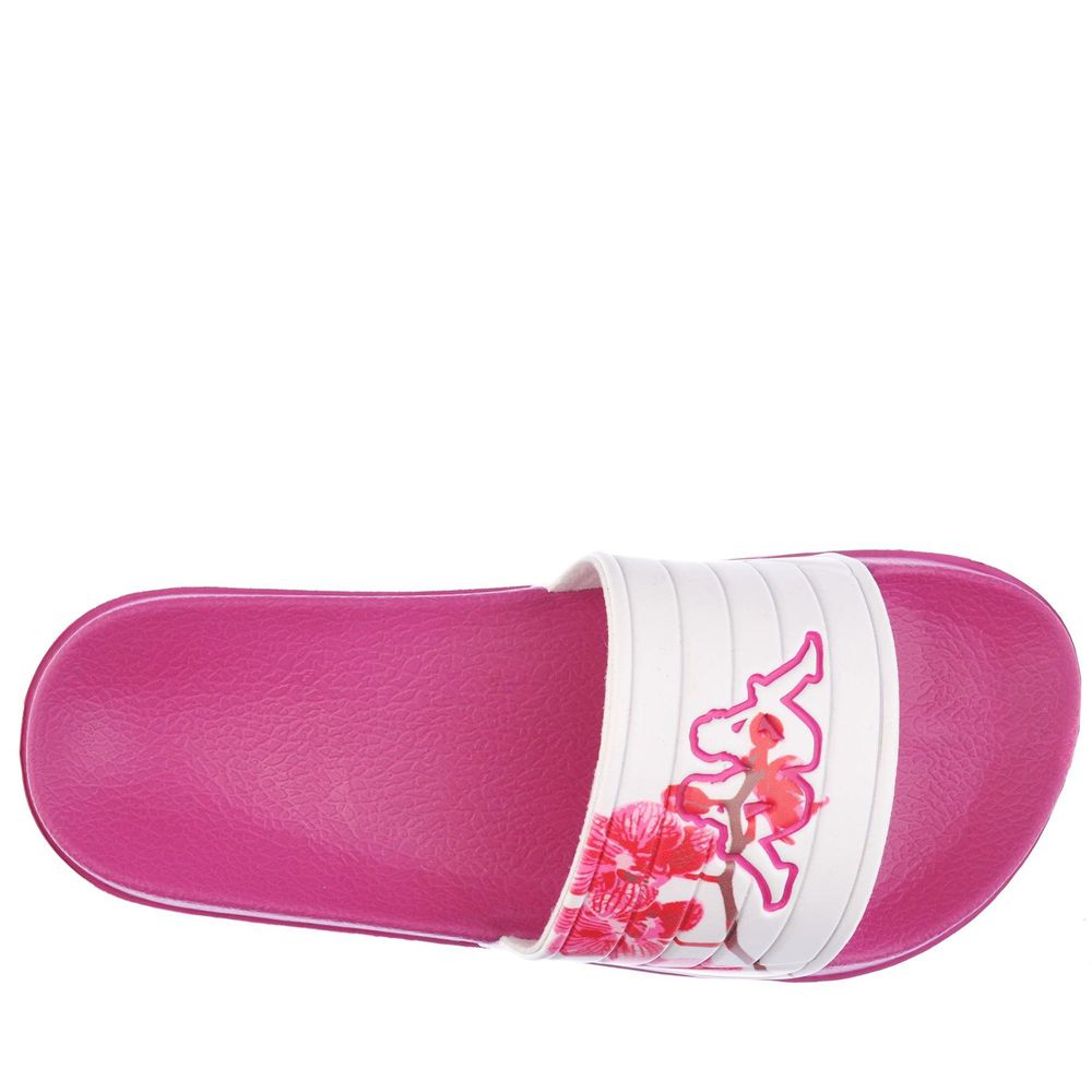 Women Kappa Logo Noles 7 Flip Flops Pink | 738619-UGF