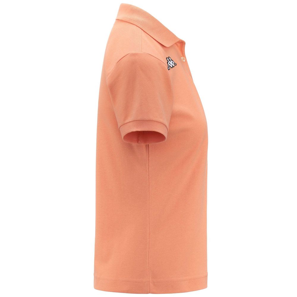 Women Kappa Logo Sharas Wss Polo Shirt Orange | 024913-SML