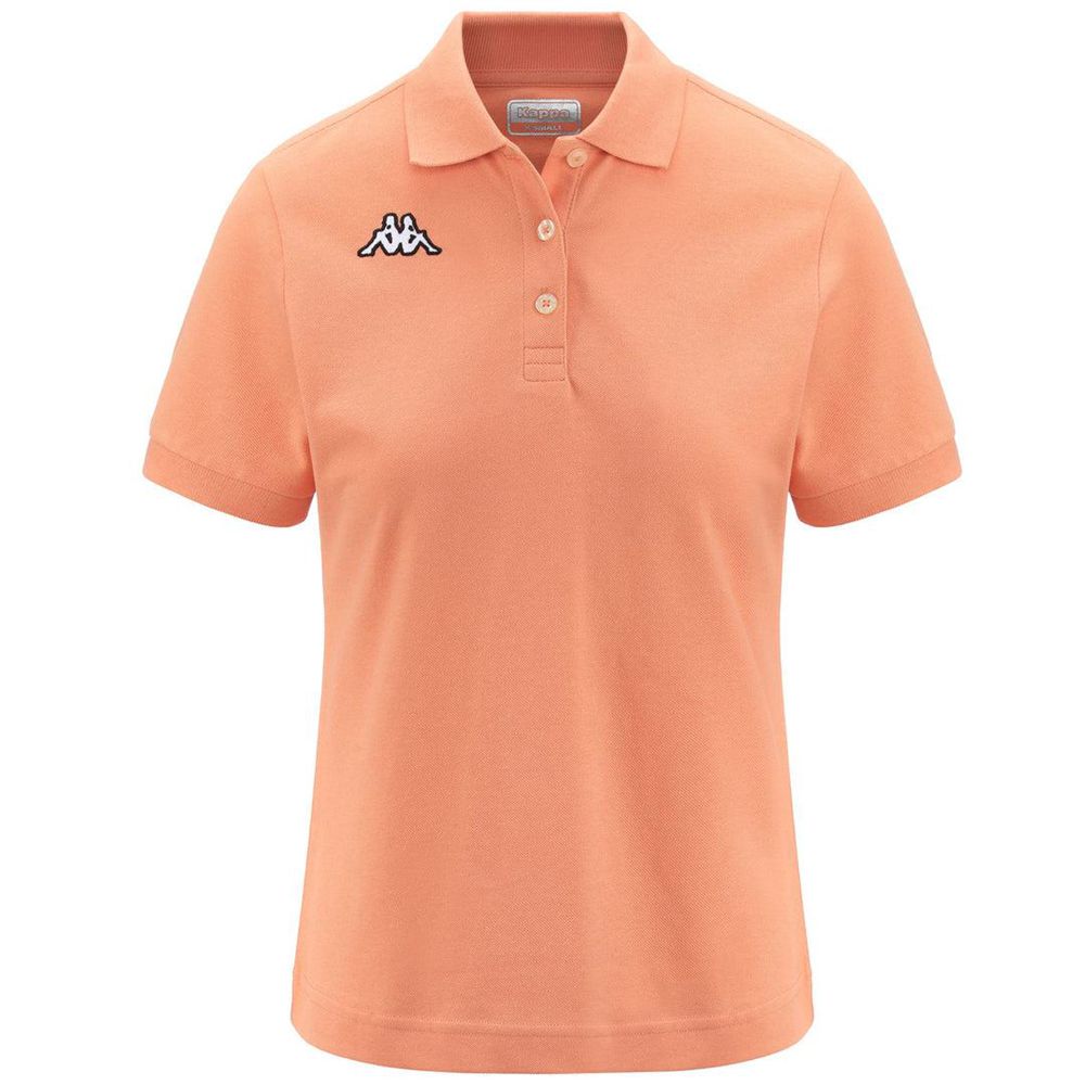 Women Kappa Logo Sharas Wss Polo Shirt Orange | 024913-SML