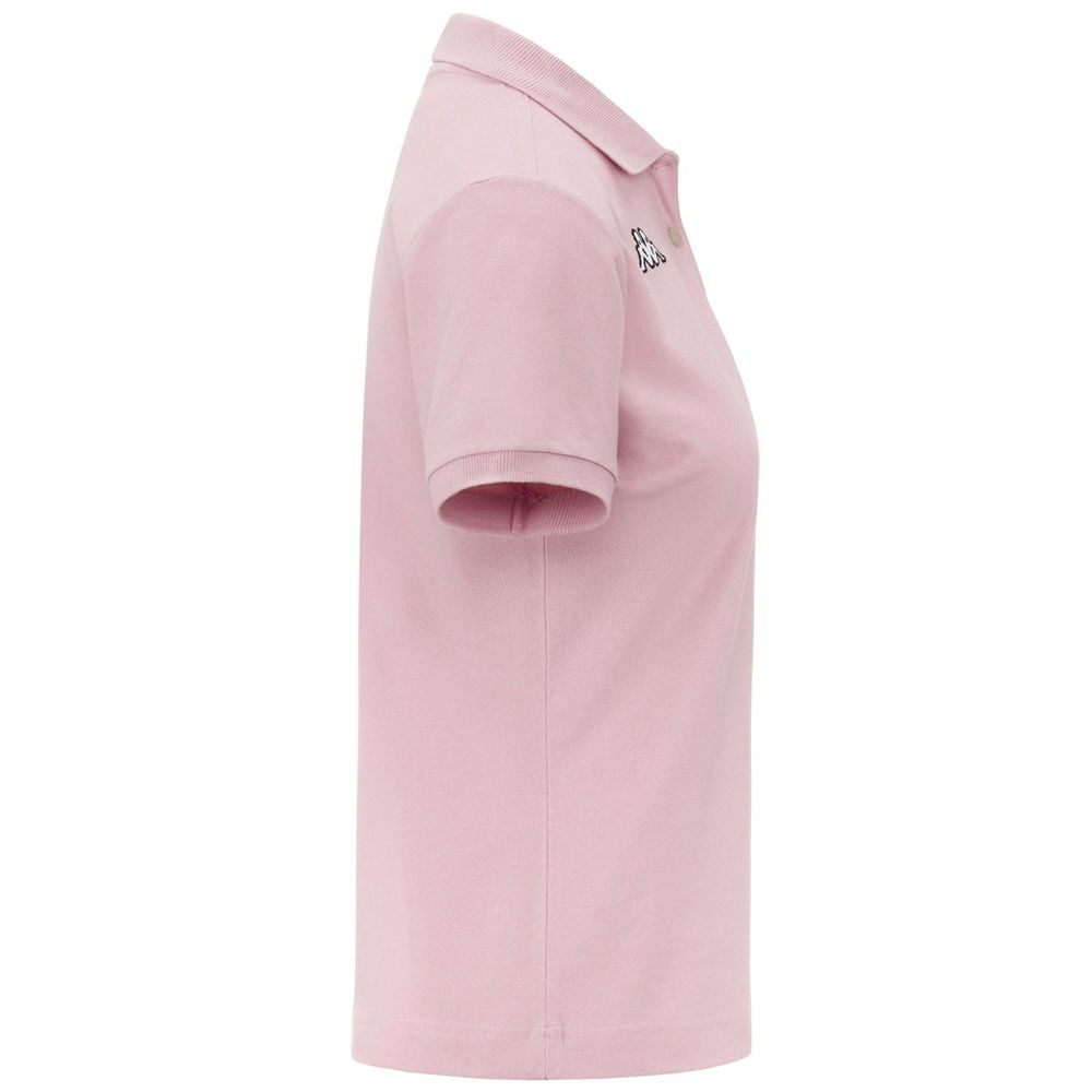 Women Kappa Logo Sharas Wss Polo Shirt Pink | 839102-IEB