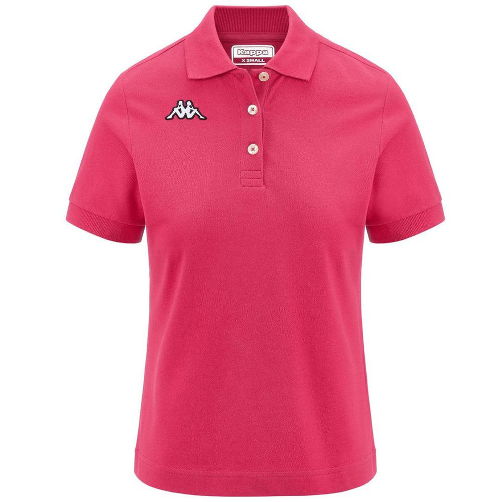 Women Kappa Logo Sharas Wss Polo Shirt Red | 081436-SZQ