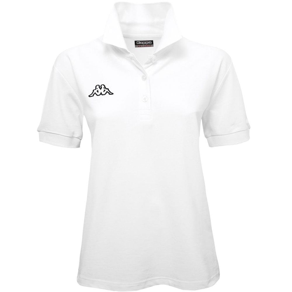 Women Kappa Logo Sharas Wss Polo Shirt White | 318426-MXQ