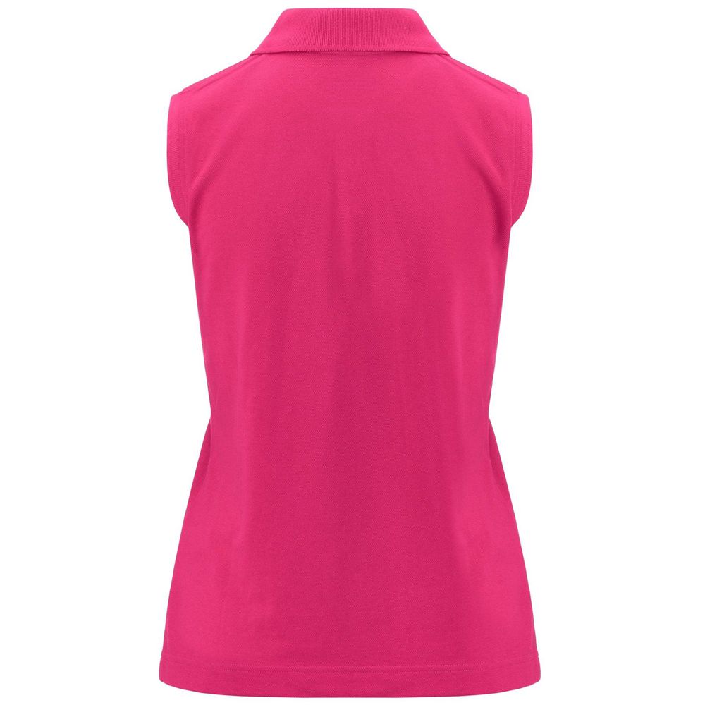 Women Kappa Logo Tennis Wws Slim Polo Shirt Pink | 348271-QMA