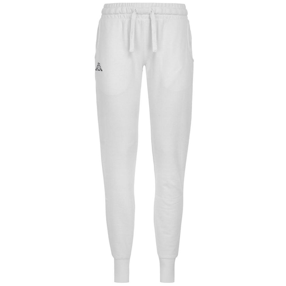 Women Kappa Logo Theek Slim Pants White | 047865-ABK