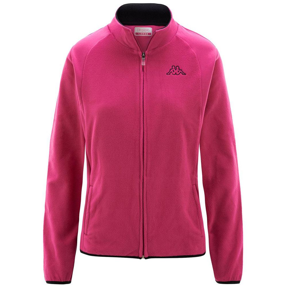 Women Kappa Logo Vavaux Slim Jacket Pink | 932864-AUS