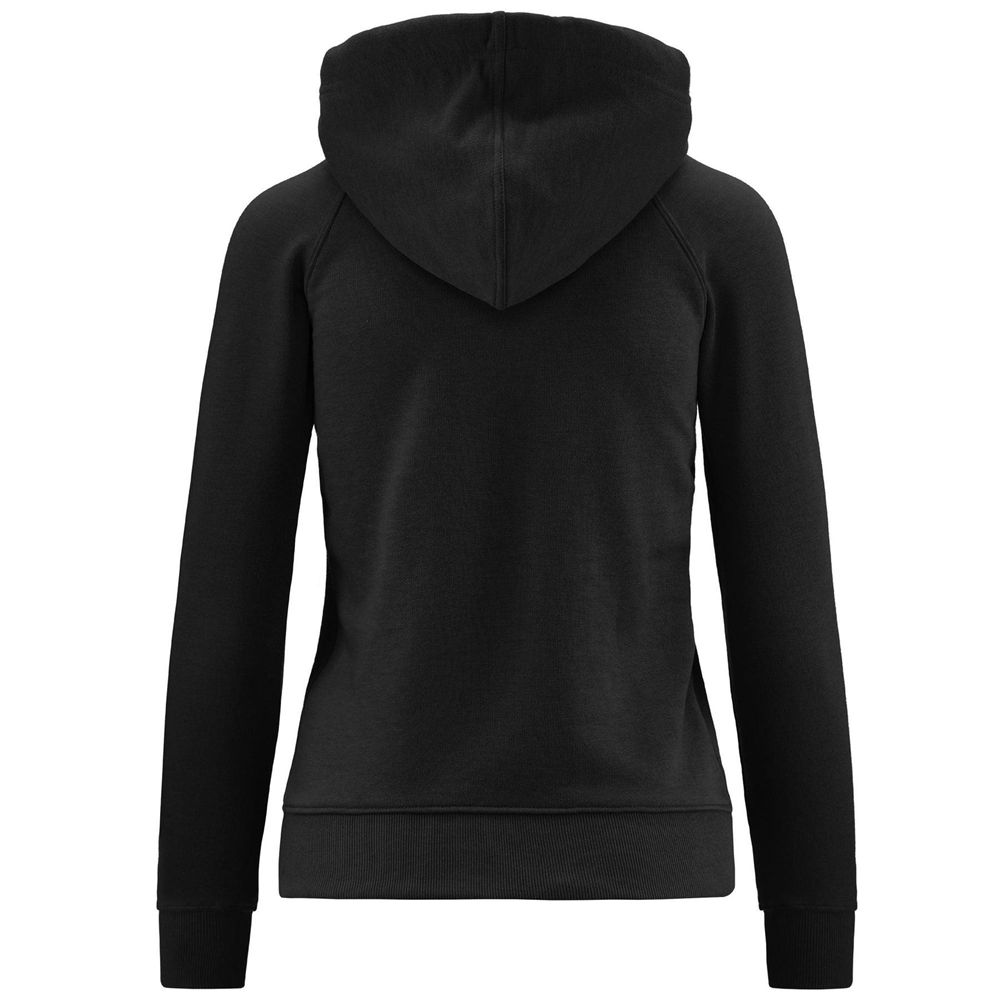 Women Kappa Logo Zeleril Slim Hoodie Black | 108632-GPL