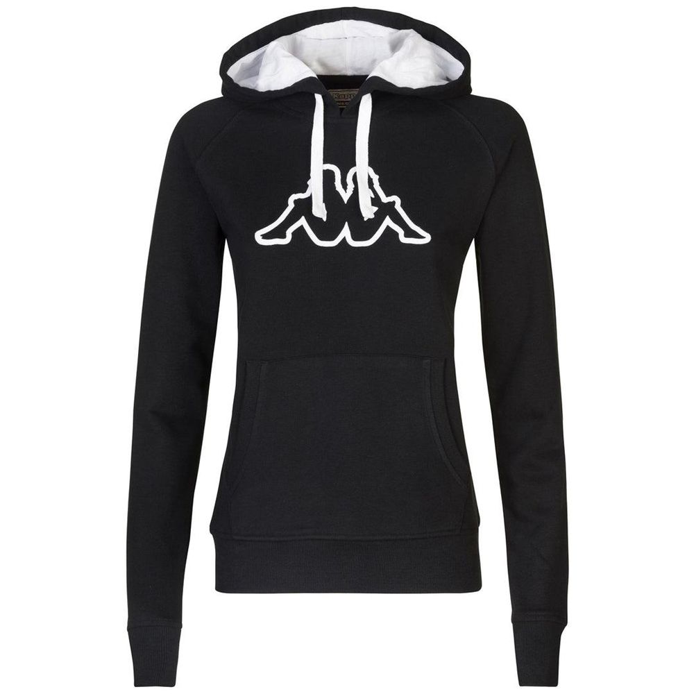 Women Kappa Logo Zeleril Slim Hoodie Black | 526089-RVH