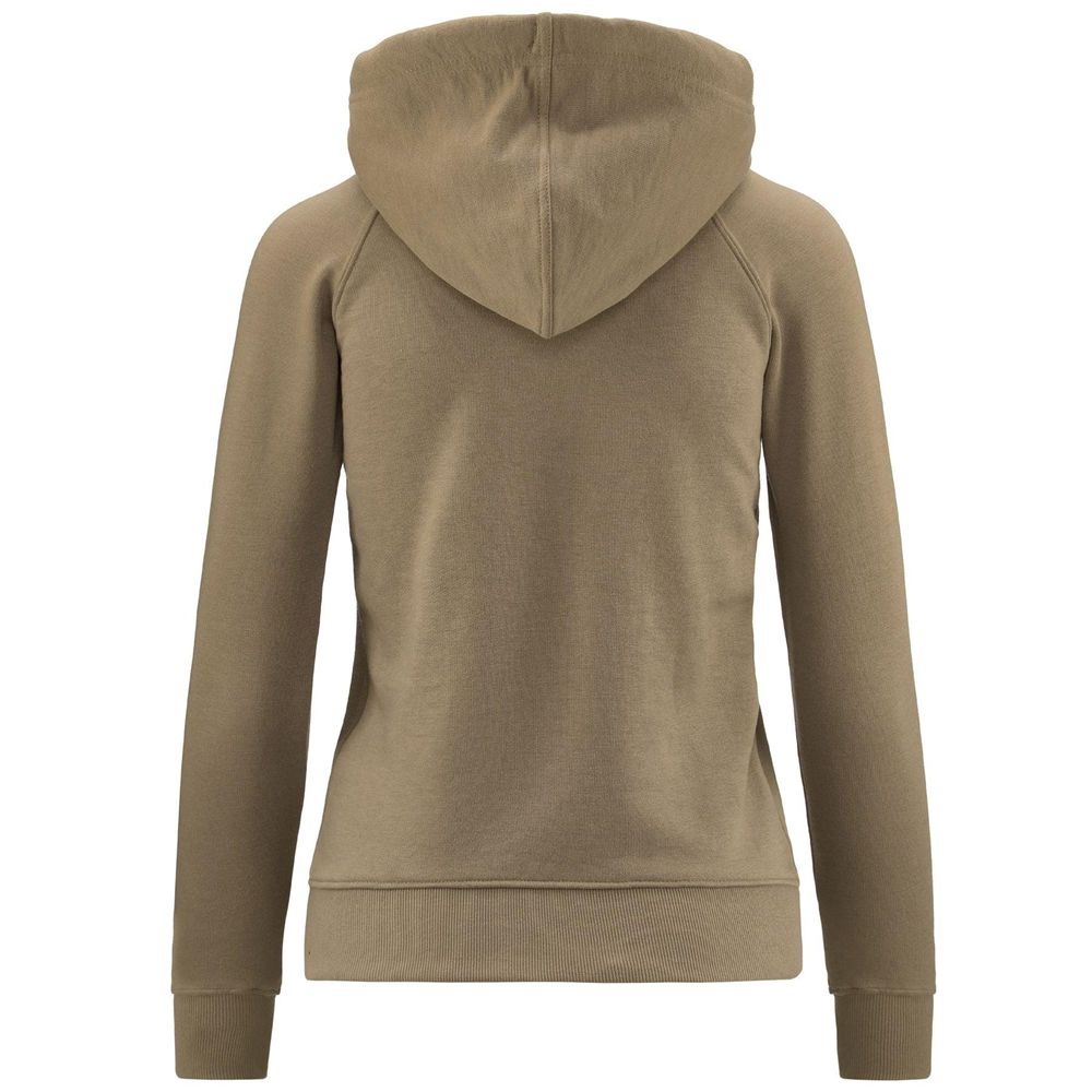 Women Kappa Logo Zeleril Slim Hoodie Grey | 564972-BJA