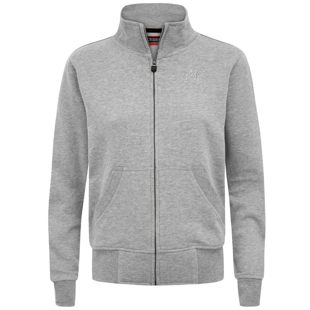 Women Kappa Logo Zoe Jacket Grey | 651374-GLW