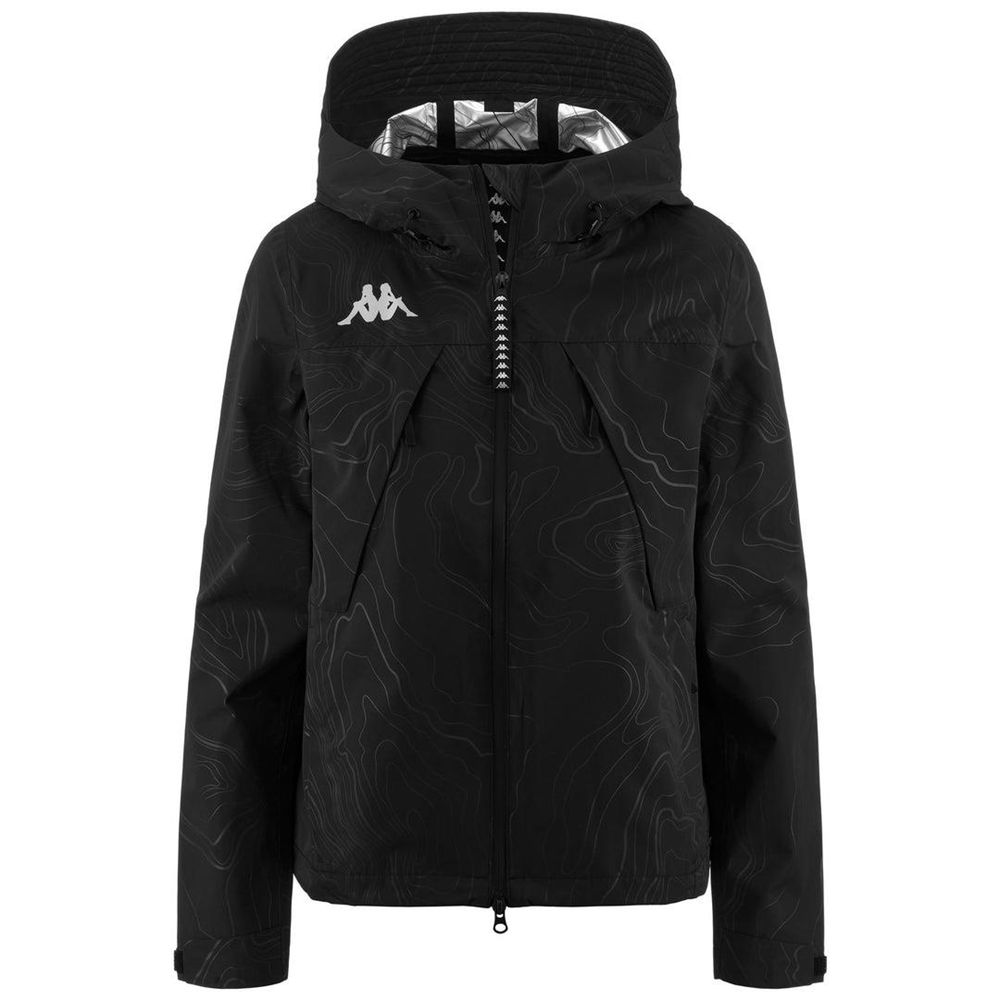 Women Kappa Nargat Jacket Black | 163052-RXD