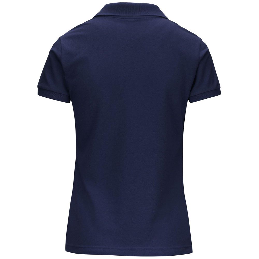 Women Kappa Polo Wss Slim Open Italia Polo Shirt Navy | 241957-HCD