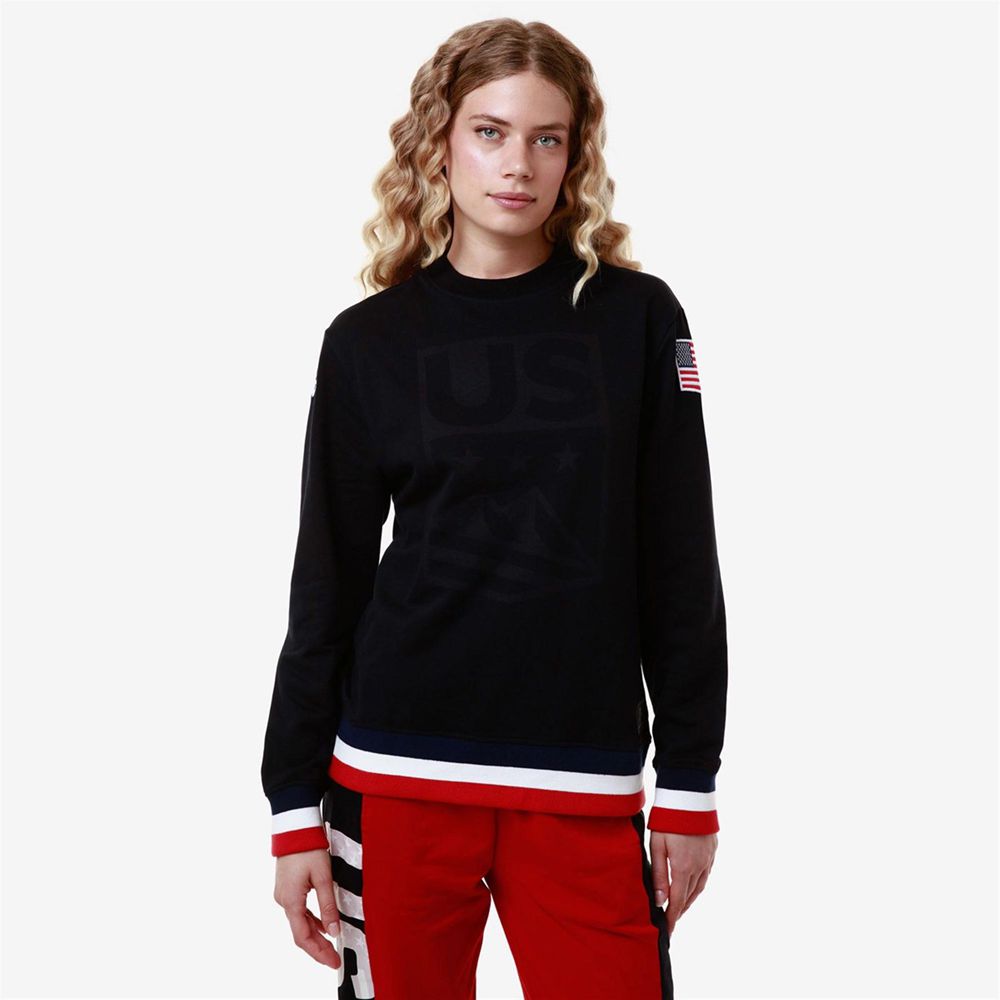 Women Kappa Utahi Us Sweater Navy | 742518-LWQ