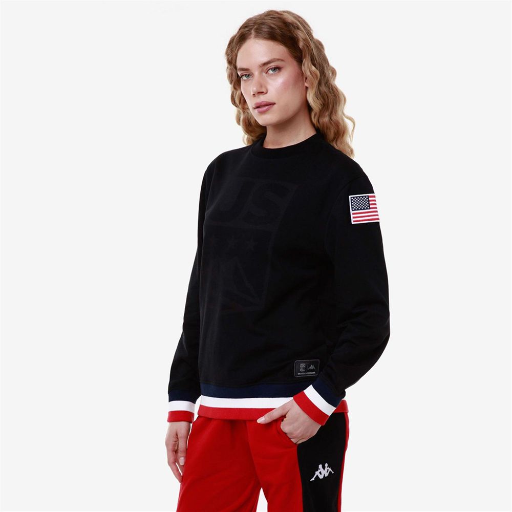 Women Kappa Utahi Us Sweater Navy | 742518-LWQ