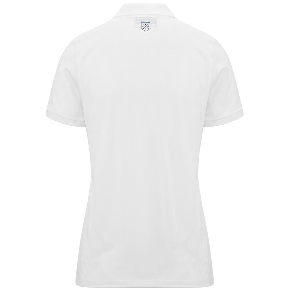 Women Kappa Wepado Polo Shirt White | 123089-TQW